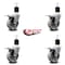 Service Caster 4'' Semi Steel Swivel 1-7/8'' Expanding Stem Caster Set Total Lock Brake, 4PK SCC-EXTTL20S414-SSS-178-4 - alternate 2